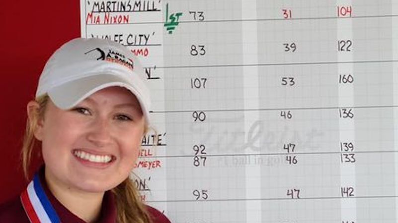 Mia Nixon of Martin’s Mill takes first in UIL 2A state golf championship