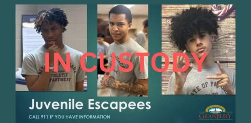 Captured: Three Juveniles Who Escaped Granbury Detention Center